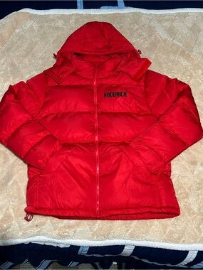 Hoodrich Red Puffer Jacket with Hood